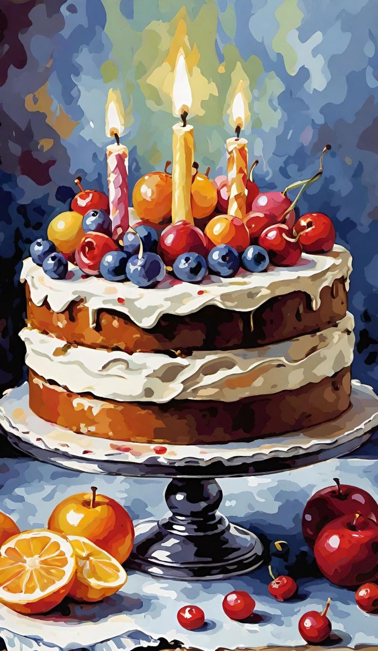 Paint by Numbers – Festive Birthday Cake