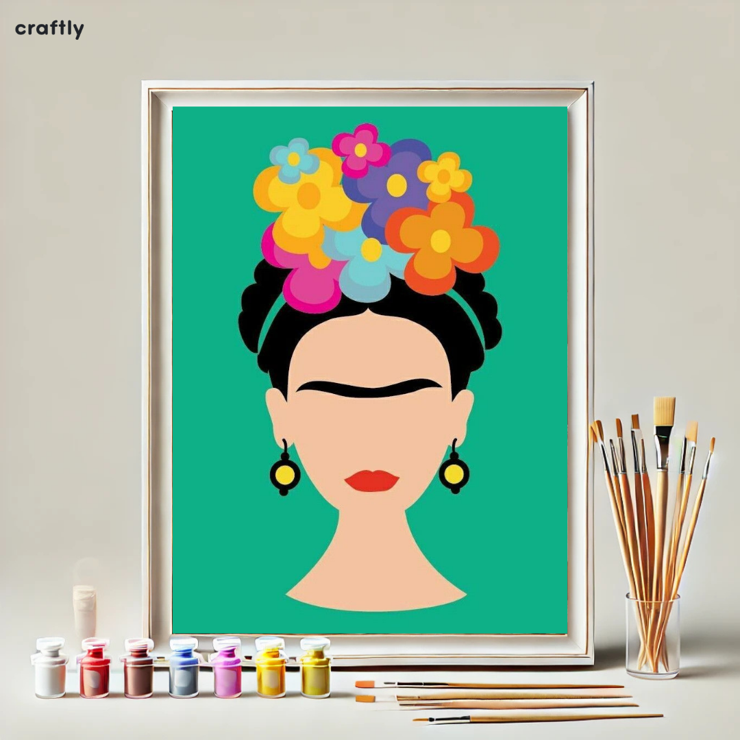 Paint by Numbers – Pop Art Portrait of Frida Kahlo