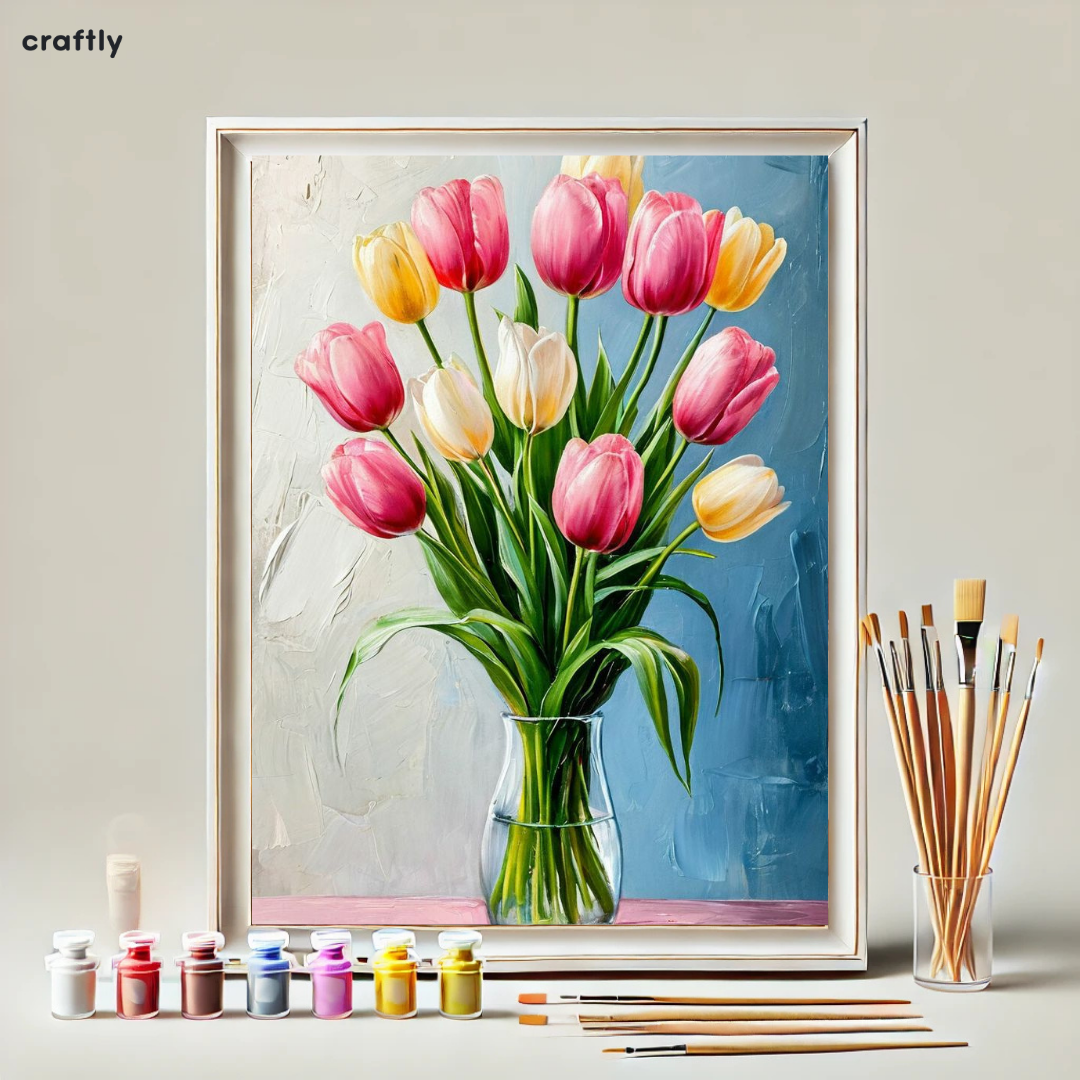 Paint by Numbers – Tulip Bouquet in Vase