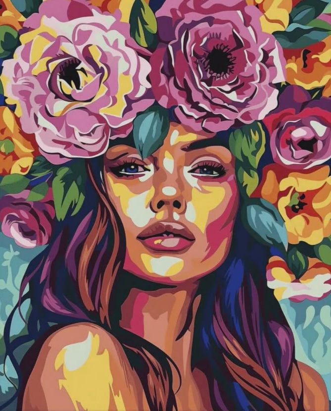 Paint by Numbers – Rainbow Flowers