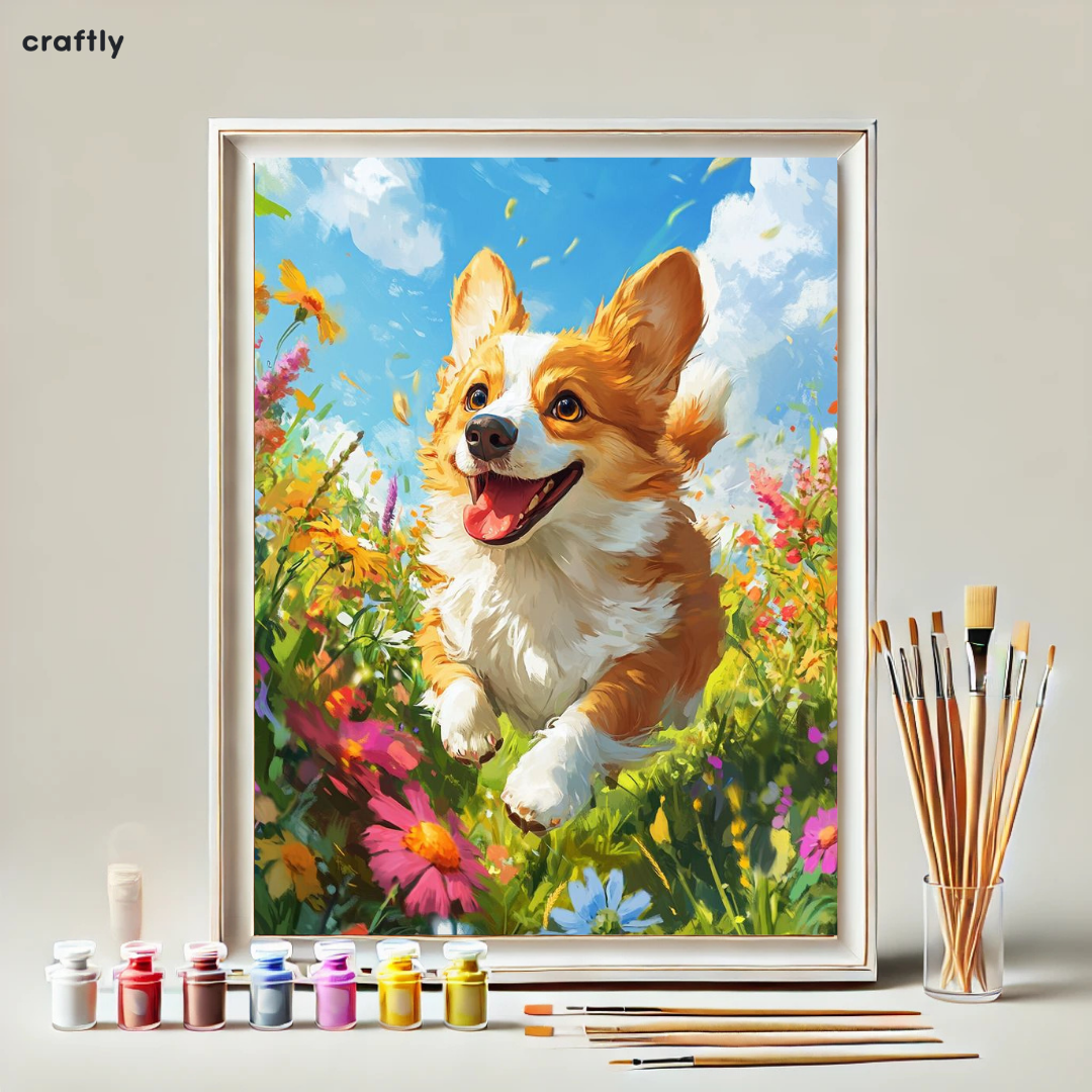 Paint by Numbers – Dog in Bloom