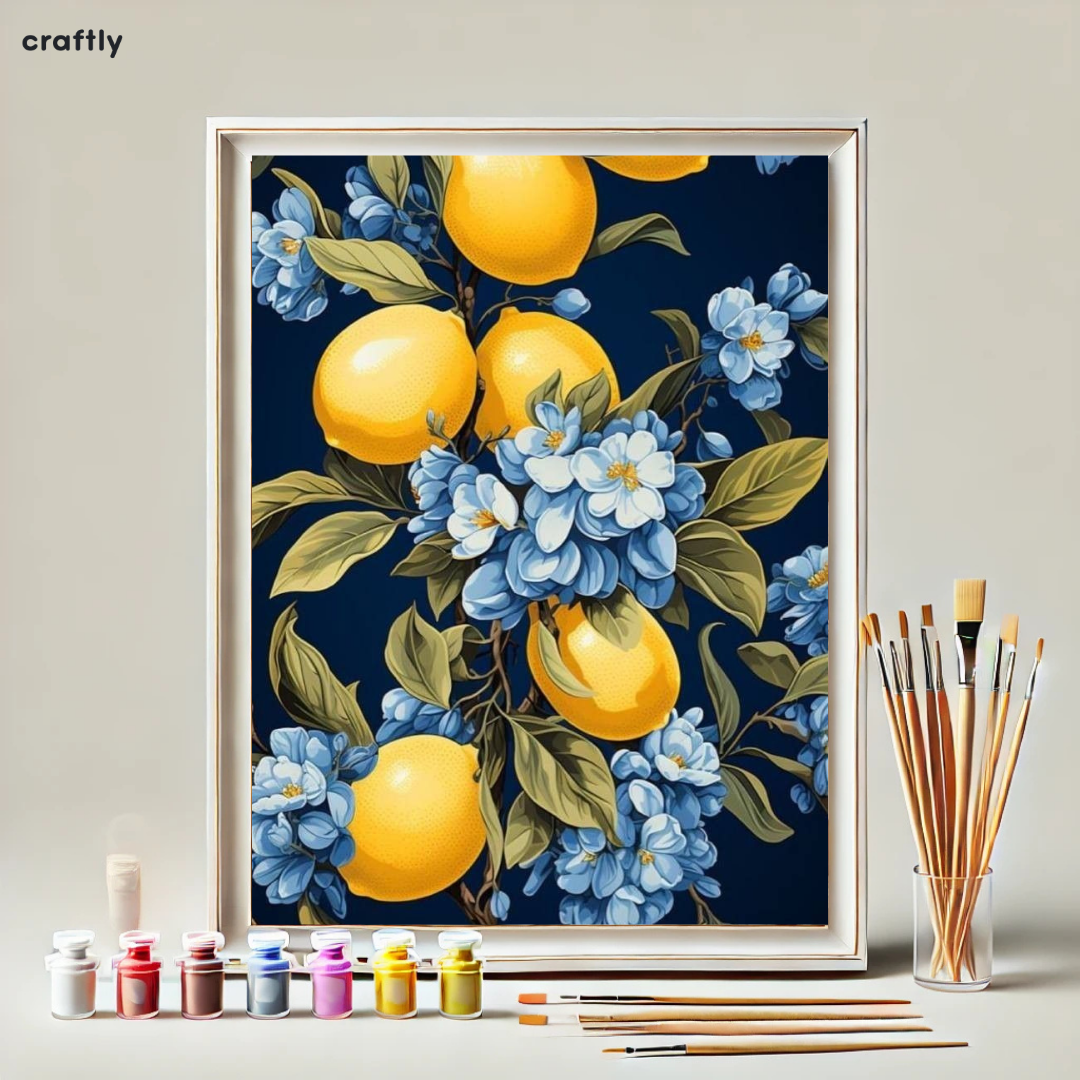 Paint by Numbers – Lemons and Flowers
