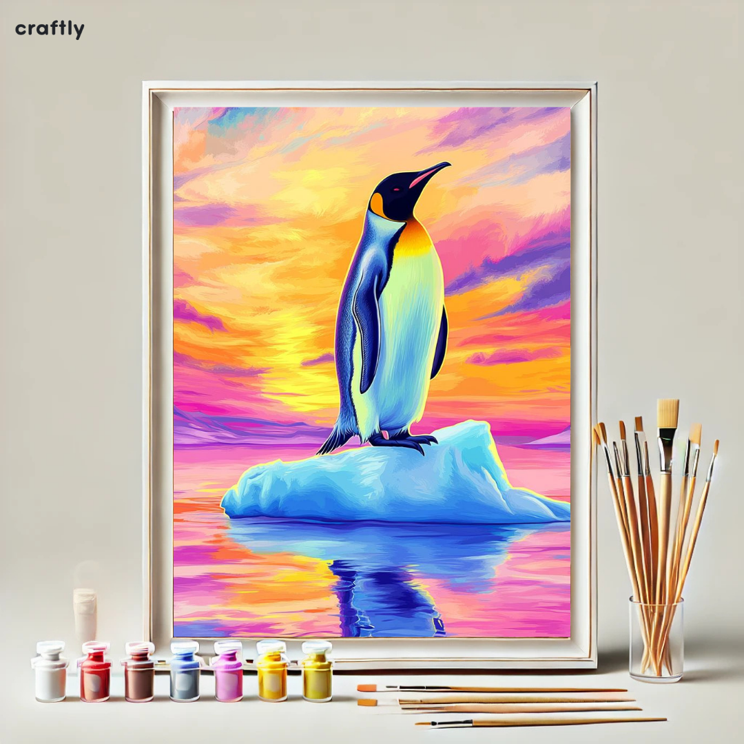 Paint by Numbers – Penguin on Iceberg