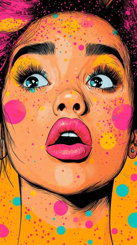 Paint by Numbers – Pop Art Woman with Surprised Expression