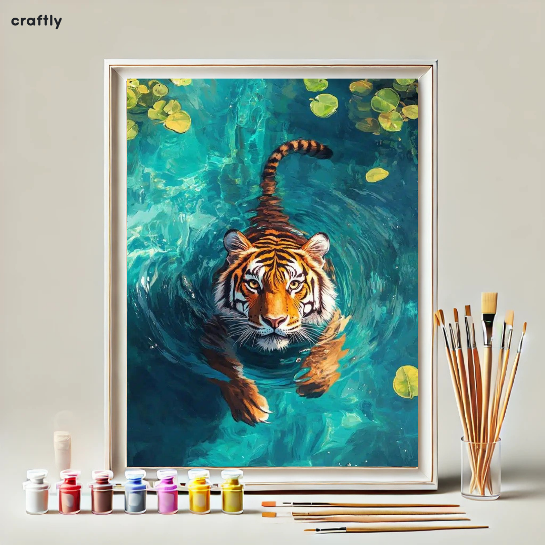 Paint by Numbers – Tiger in Water