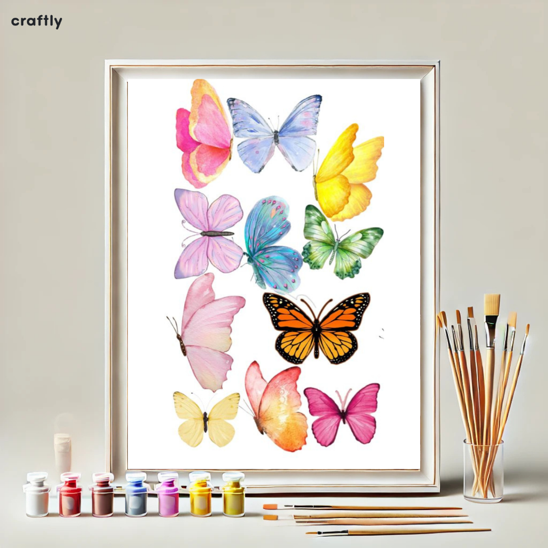 Paint by Numbers – Colourful Butterflies