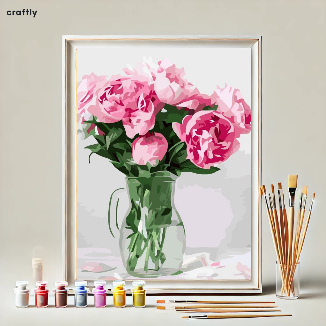 Paint by Numbers – Roses in a Glass
