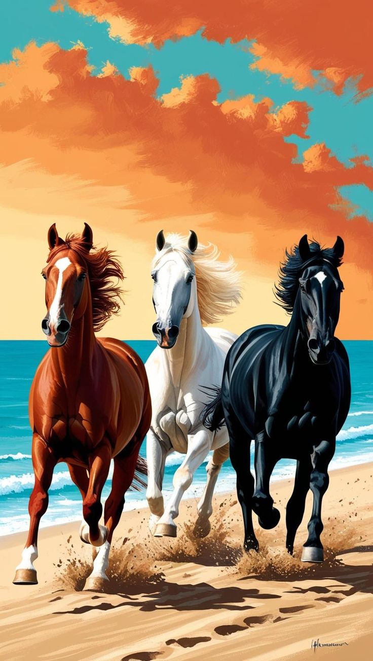 Paint by Numbers – Galloping Horse Trio