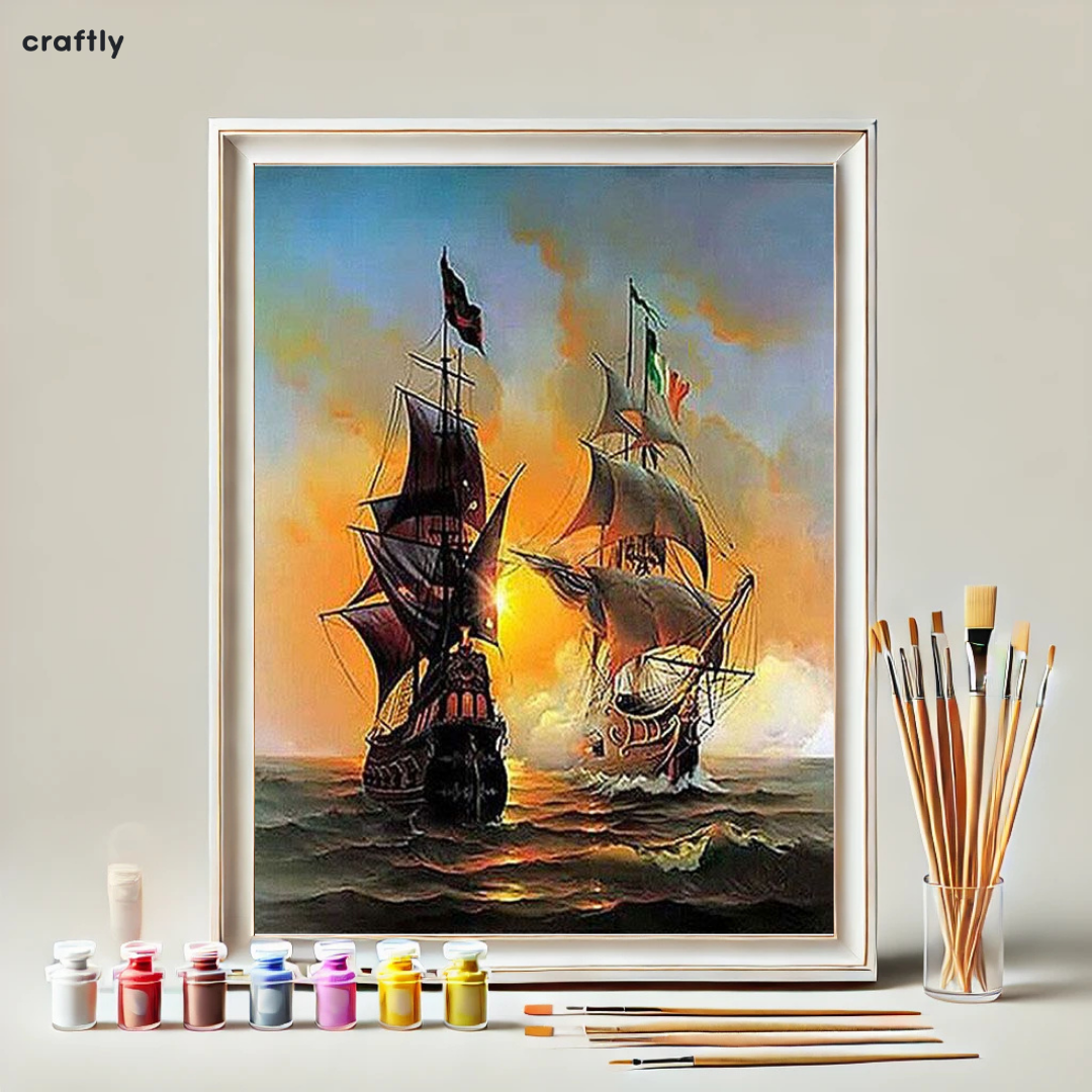 Paint by Numbers – Epic Historical Ship Battle