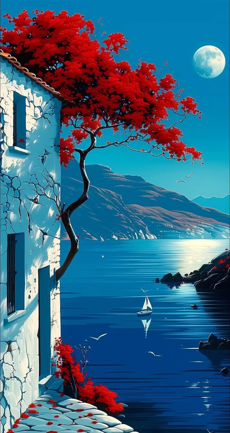 Paint by Numbers – Seascape Under the Moon
