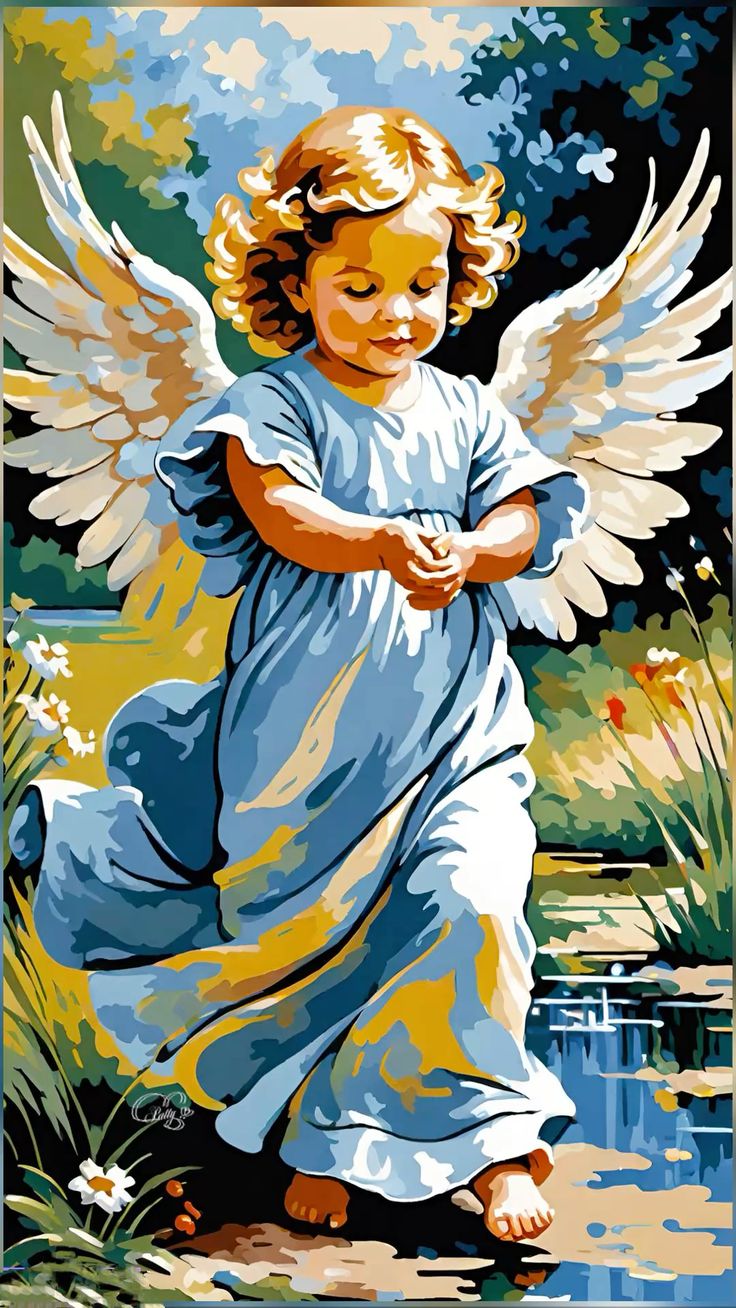 Paint by Numbers – Little Angel in the Garden