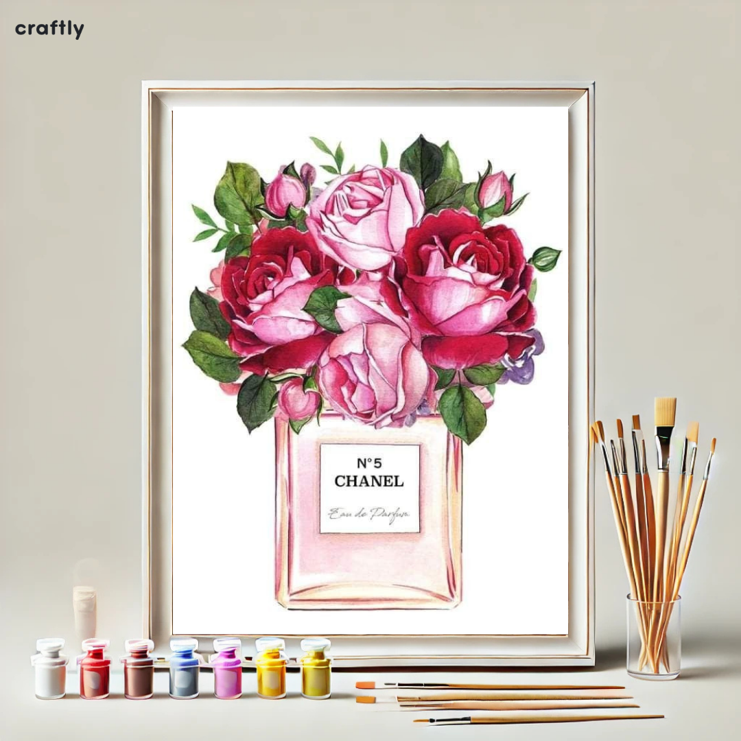 Paint by Numbers – Chanel Bottle with Flowers