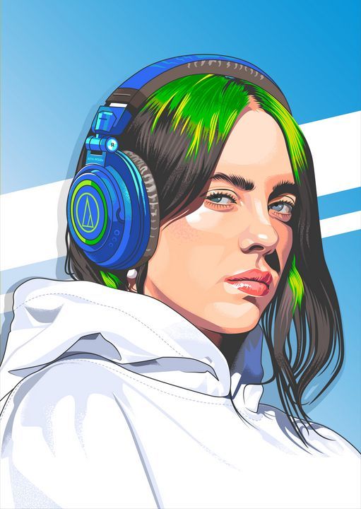 Paint by Numbers – Billie Eilish with Headphones