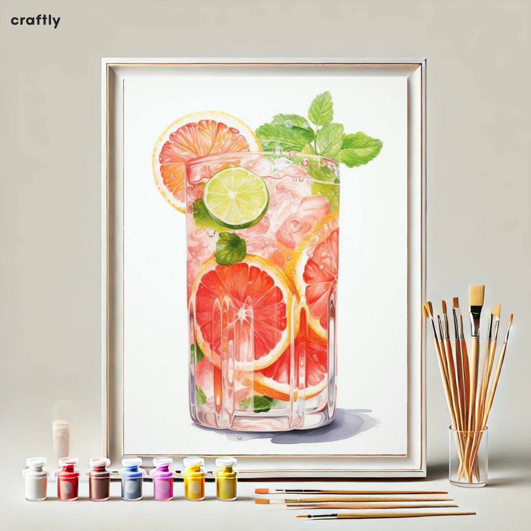 Paint by Numbers – Pink Citrus Drink