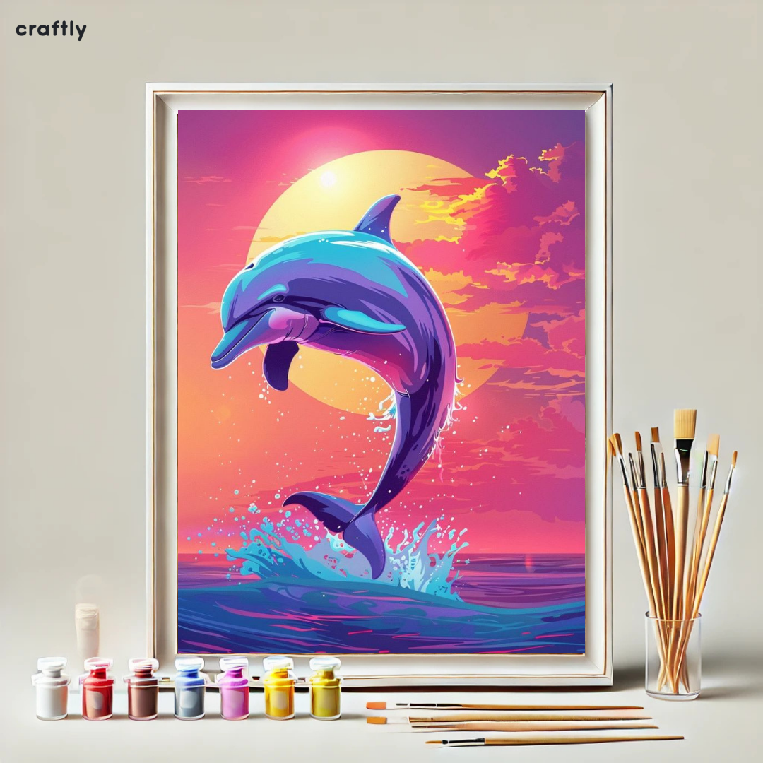 Paint by Numbers – Dolphin at Sunset