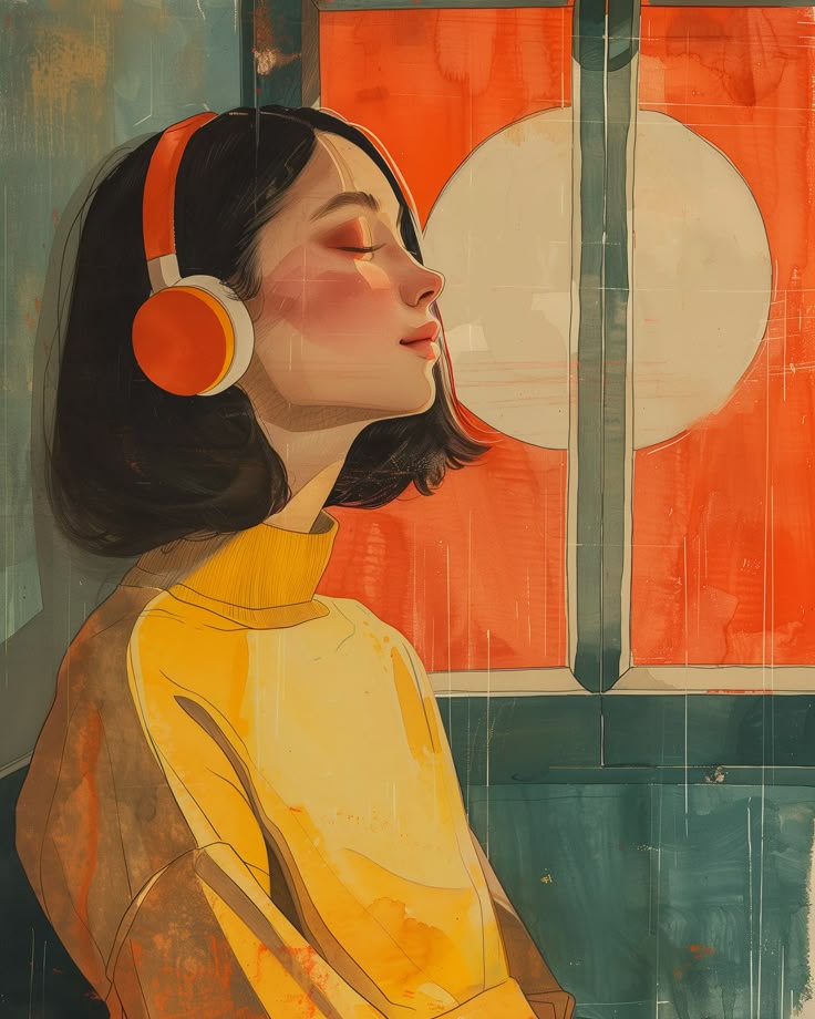 Paint by Numbers – Girl Listening to Music