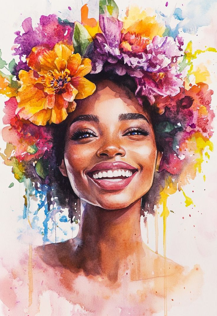 Paint by Numbers – Woman with Flowers in Her Hair