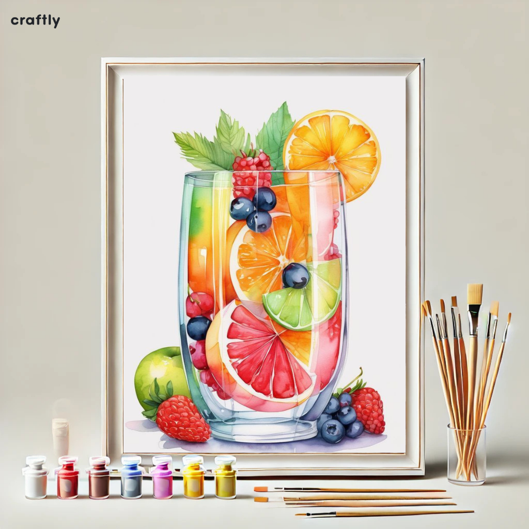 Paint by Numbers – Colourful Fruit Cocktail