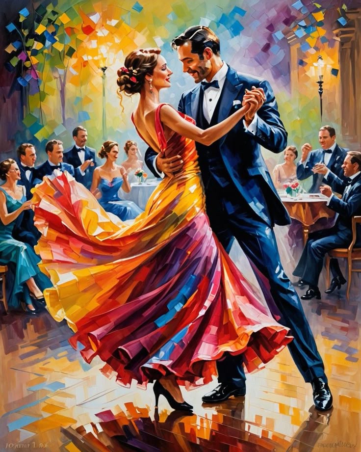 Paint by Numbers – Colourful Couple Dance