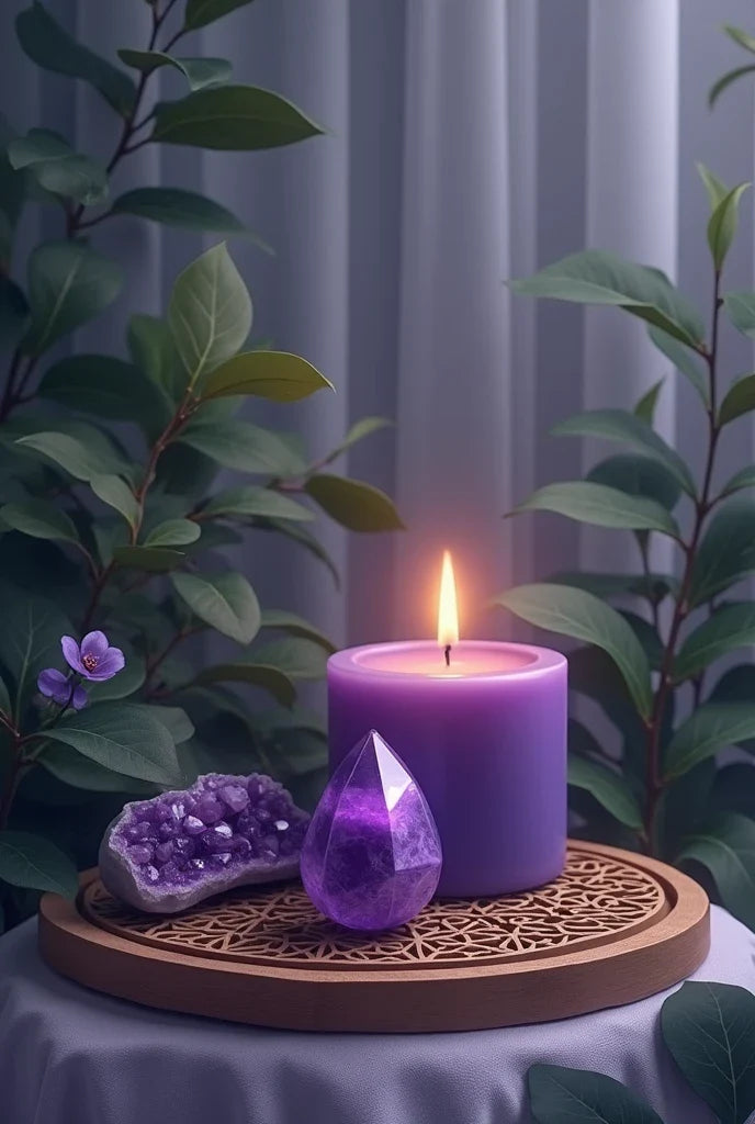 Paint by Numbers – Purple Candle and Crystals