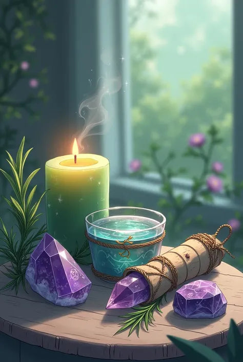 Paint by Numbers – Crystals and Green Candle