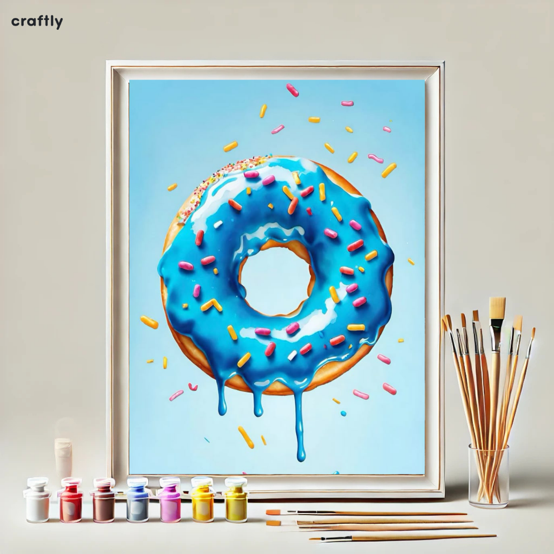 Paint by Numbers – Blue Iced Donut