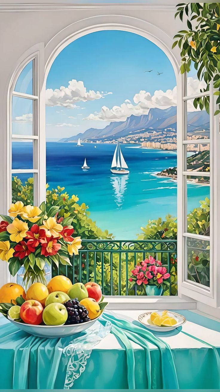 Paint by Numbers – Seaside Window View