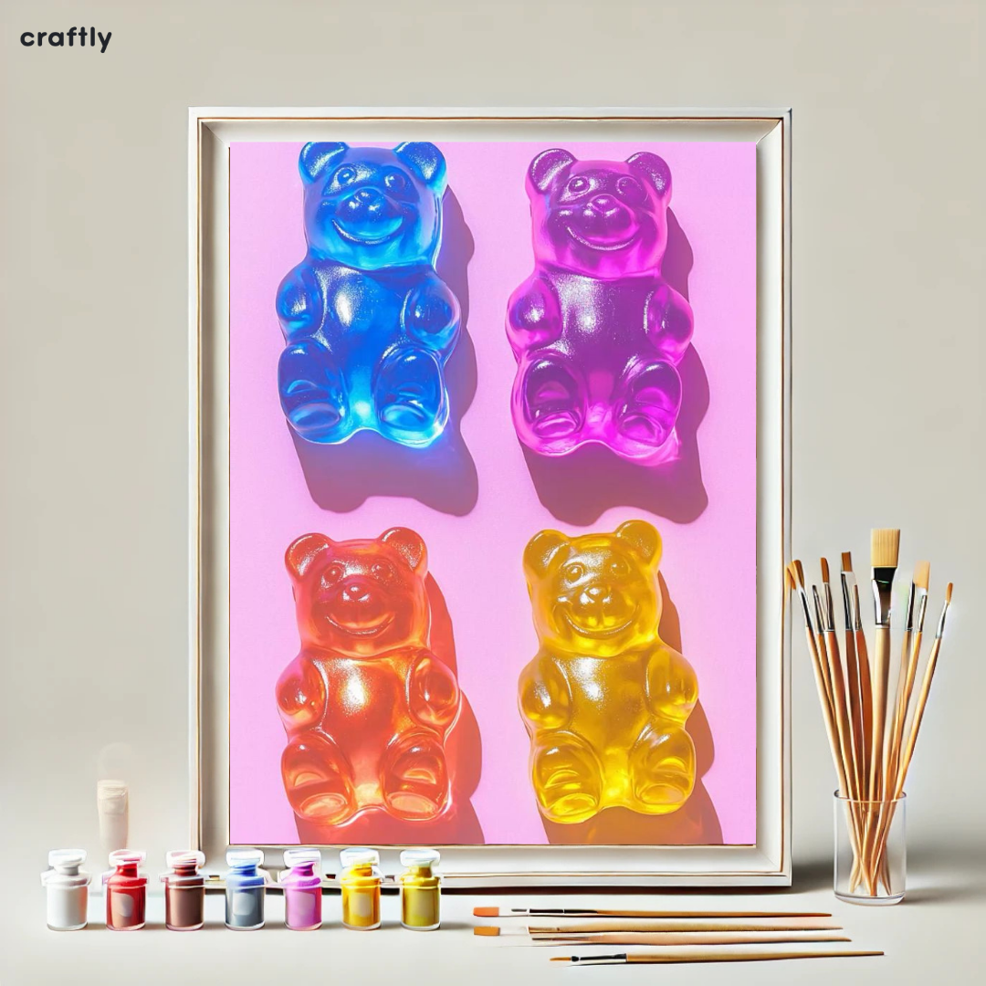 Paint by Numbers – Colourful Gummy Bears