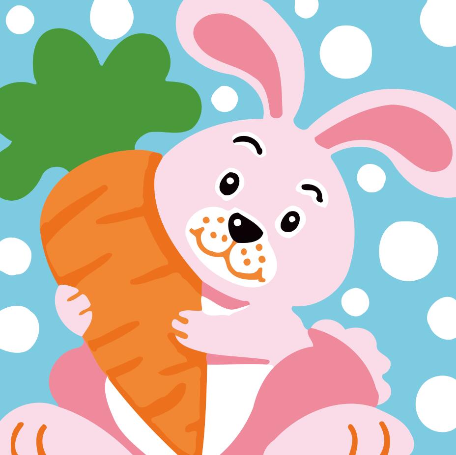 Paint by Numbers – Bunny and Carrot