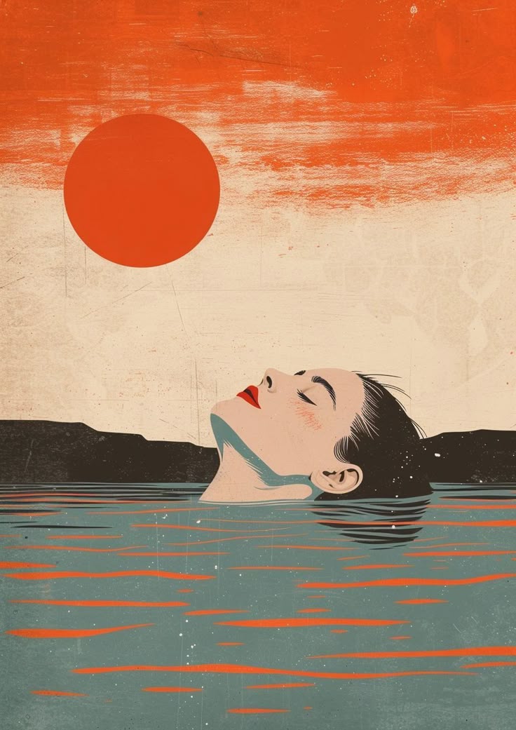 Paint by Numbers – Relaxed Woman in the Water