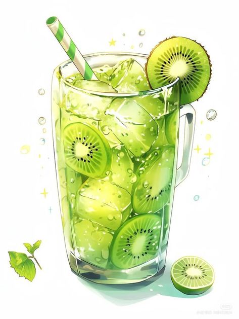 Paint by Numbers – Refreshing Kiwi Cocktail