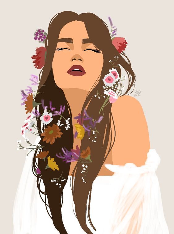 Paint by Numbers – Woman with Flowers in Hair
