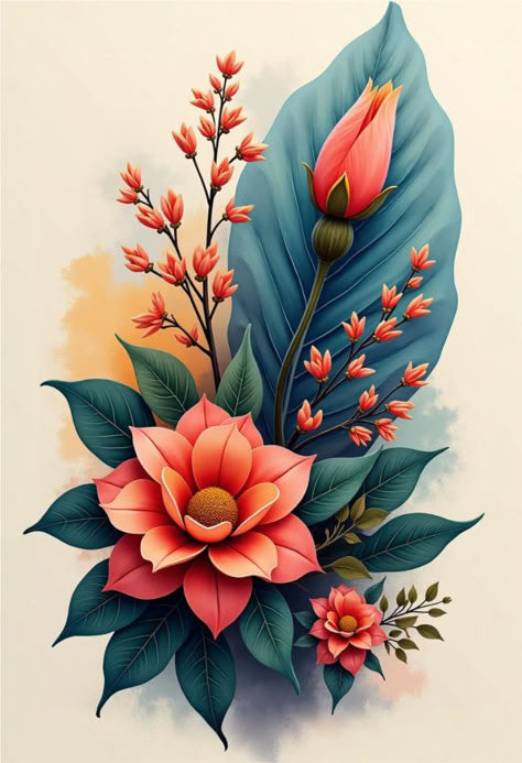 Paint by Numbers – Tropical Flowers