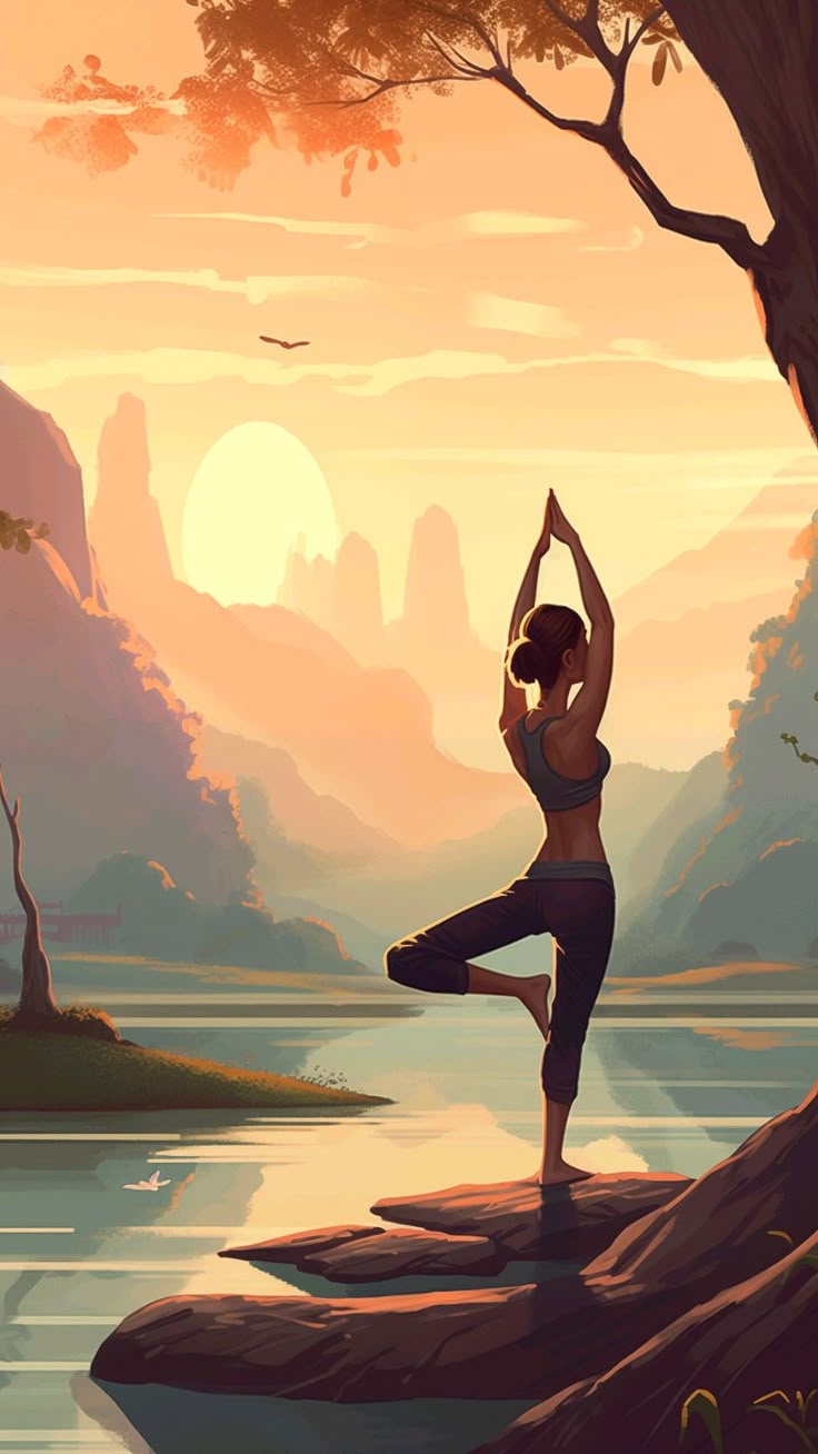 Paint by Numbers – Meditation at the Lake with Magical Sunset