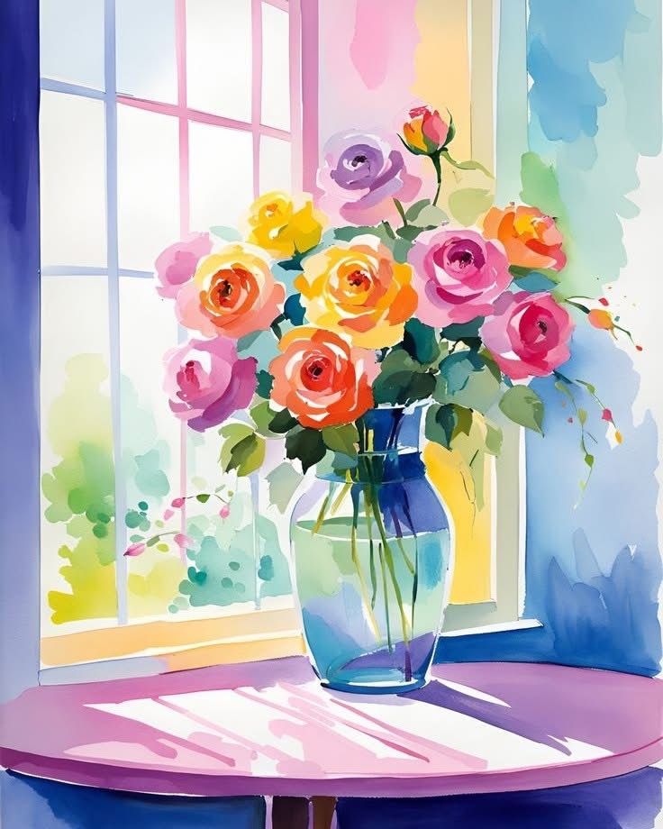 Paint by Numbers – Flower Bouquet in the Window