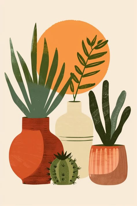Paint by Numbers – Cacti and Tropical Plants