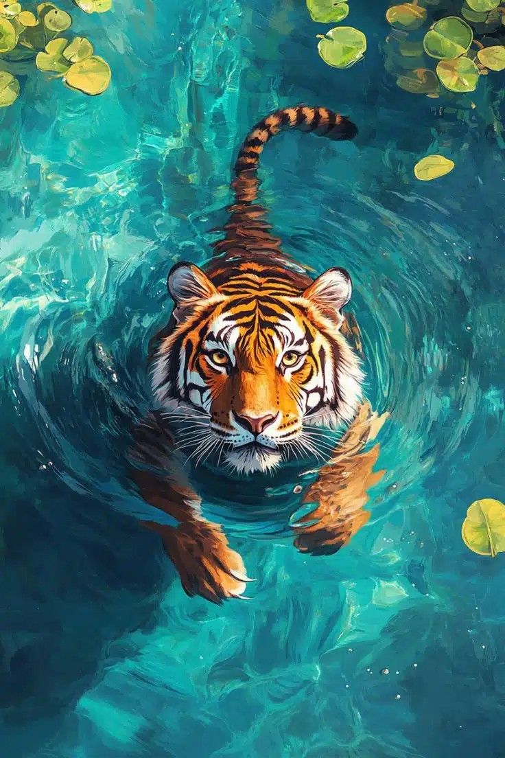 Paint by Numbers – Tiger in Water