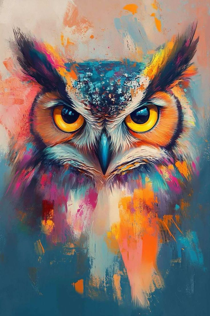 Paint by Numbers – Colourful Owl