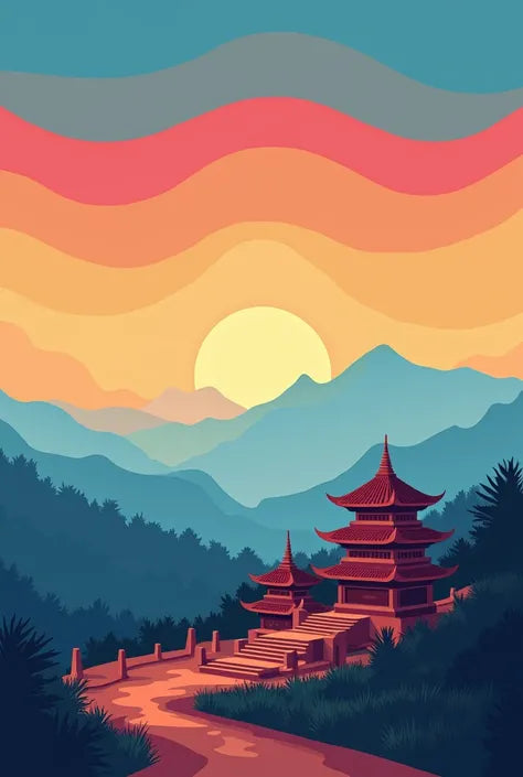 Paint by Numbers – Temples at Sunset
