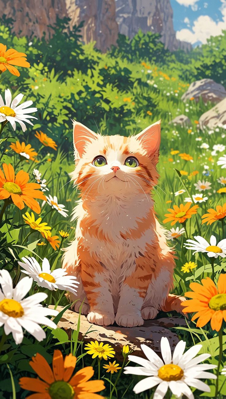 Paint by Numbers – Cat in a Blooming Garden