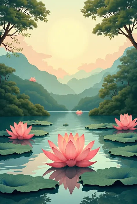Paint by Numbers – Lotuses Among the Mountains