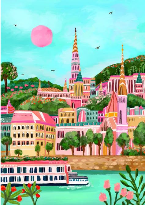Paint by Numbers – Magical City in Painting Style