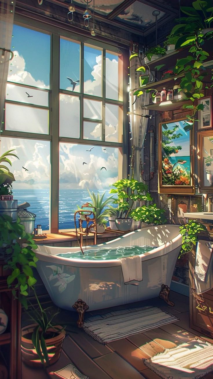 Paint by Numbers – Bathtub Facing the Sea