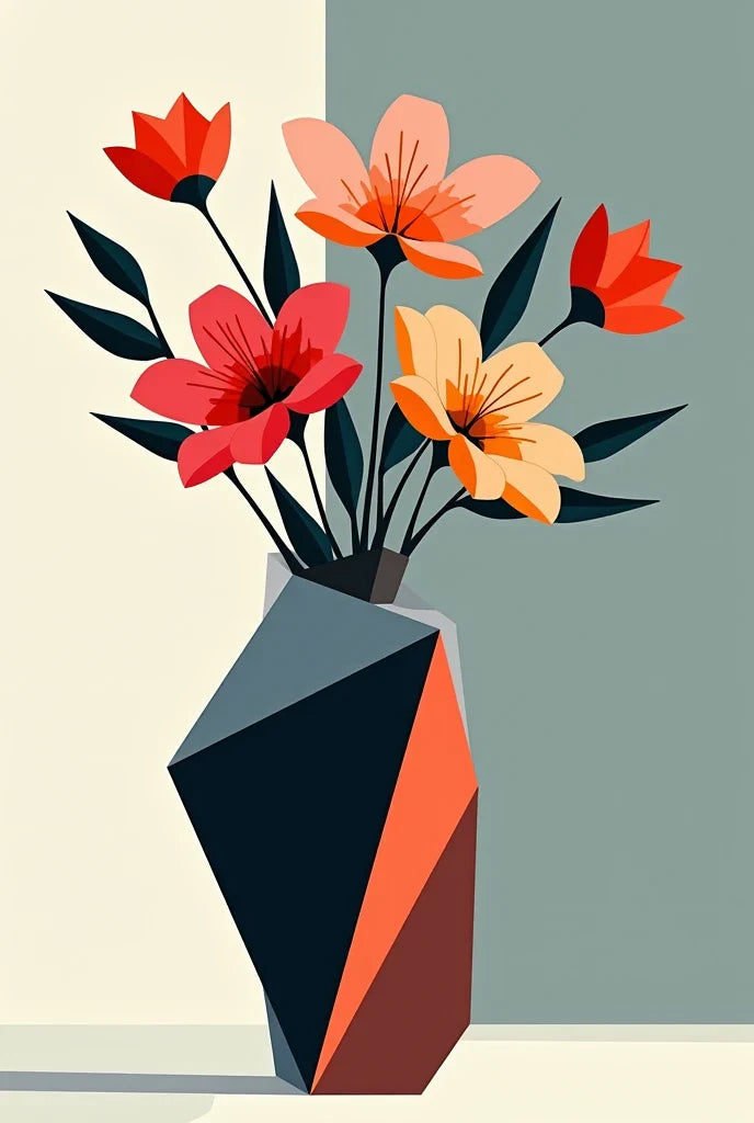 Paint by Numbers – Geometric Flowers