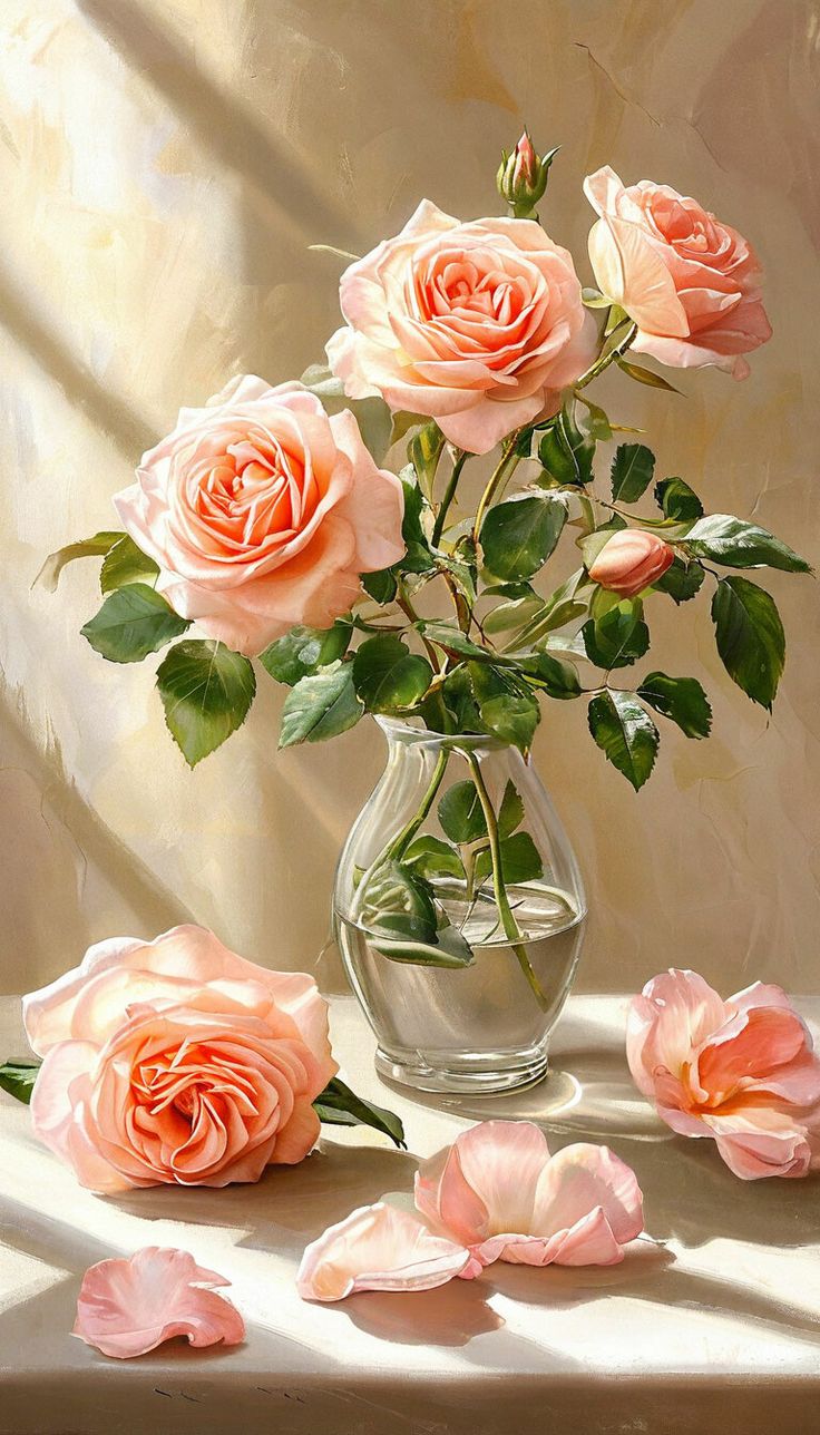 Paint by Numbers – Roses in Sunlight