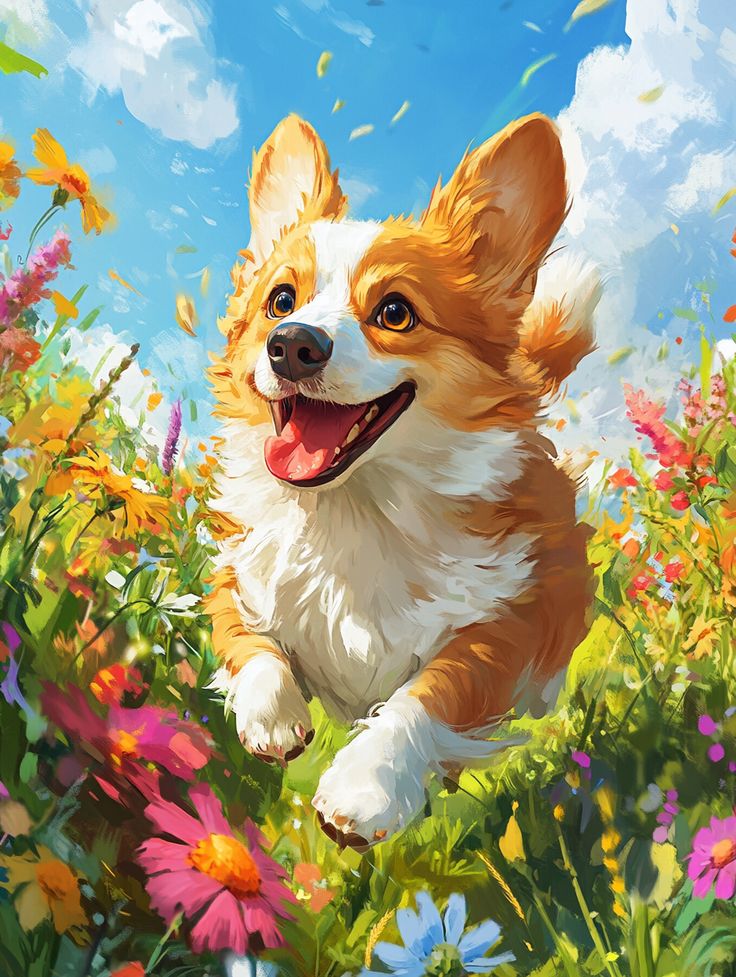 Paint by Numbers – Dog in Bloom
