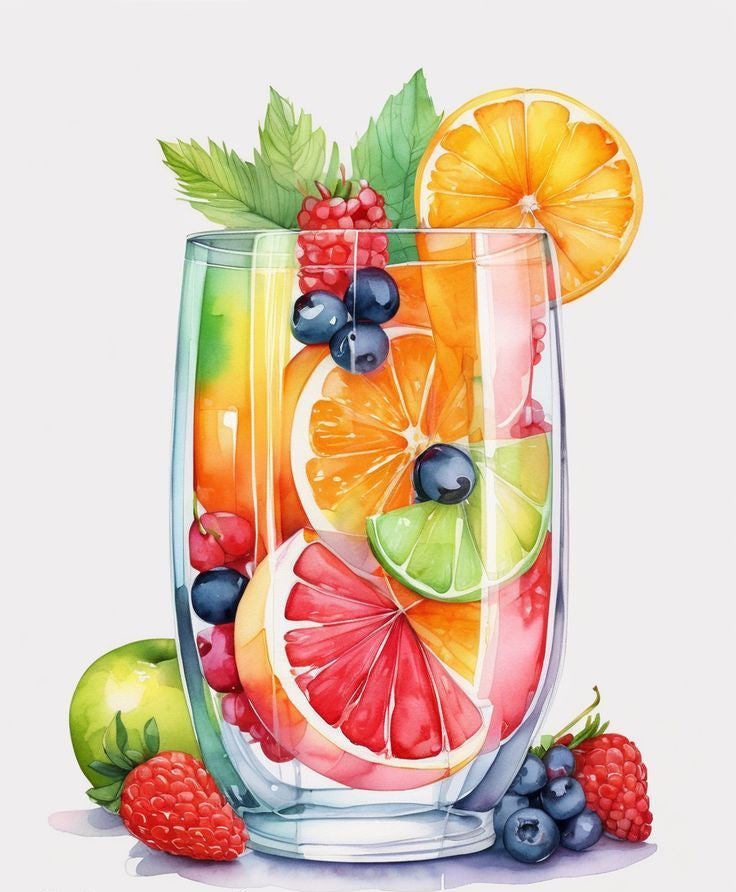 Paint by Numbers – Colourful Fruit Cocktail