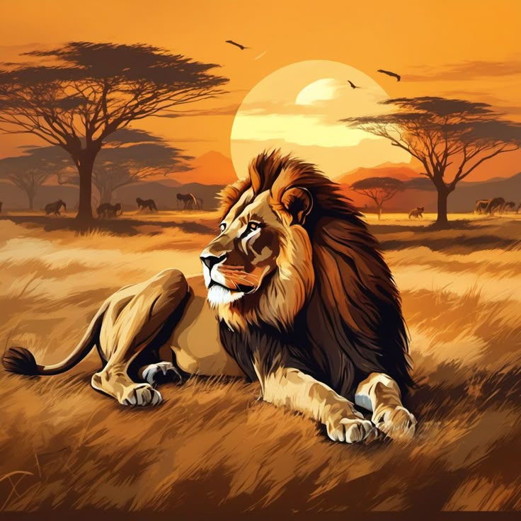 Paint by Numbers – Lion in Sunset