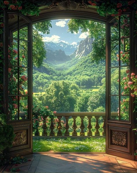 Paint by Numbers – Window View of the Mountains