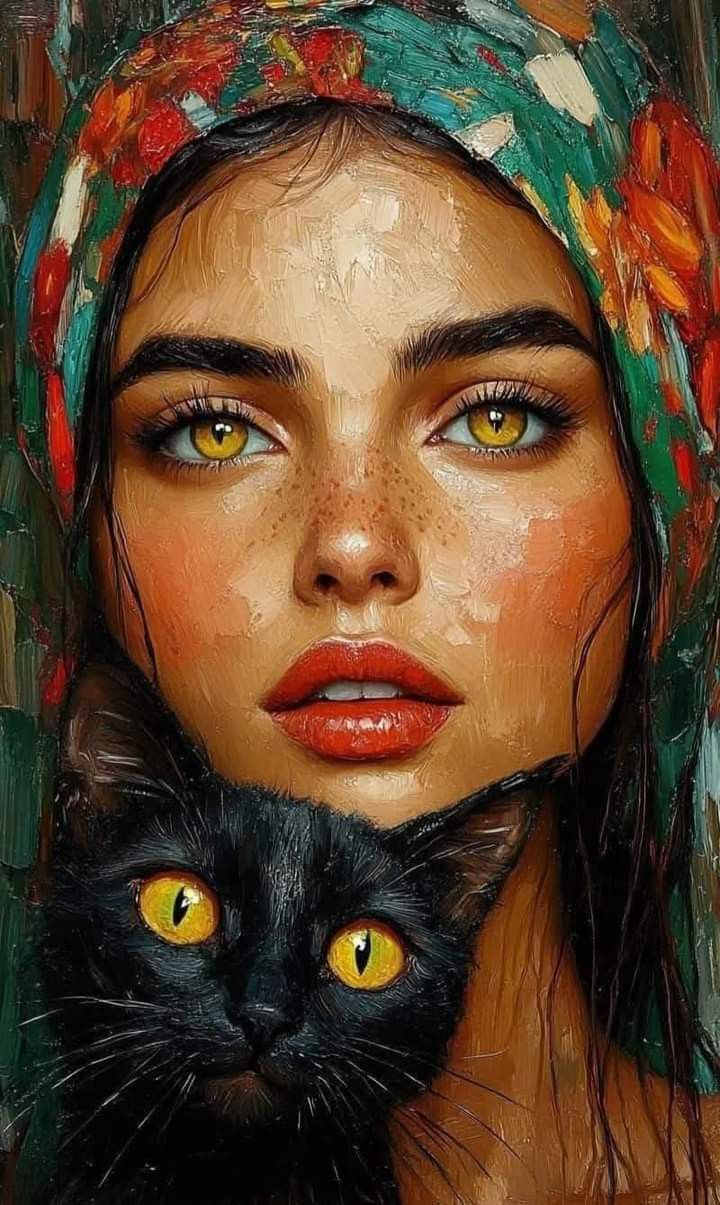 Paint by Numbers – Girl with a Black Cat
